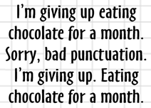 Give Up Chocolate