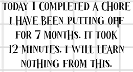I Completed a Chore