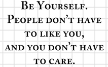 You Don't Have to Care
